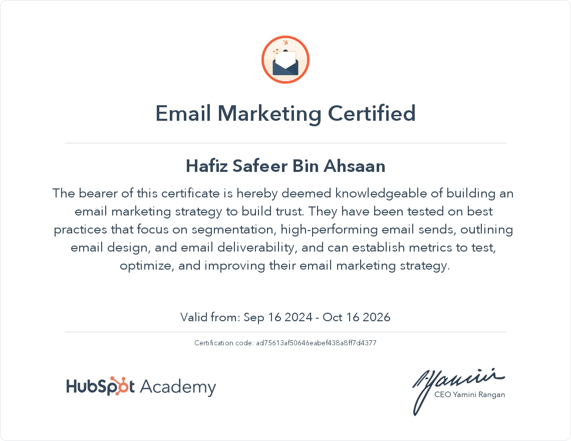 Email Marketing Certified